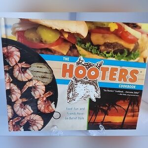 Hooters Cookbook with Orange and Blue Accents